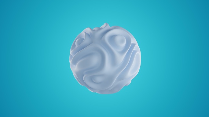 三维球体中波浪形抽象艺术的动画
