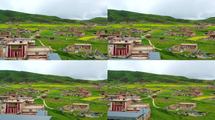【4k】藏式藏族民居航拍