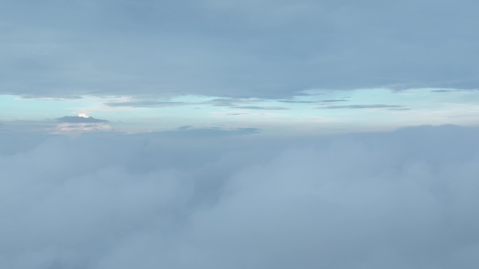 航拍高空云层云海云雾风暖湿气流冷空气实拍