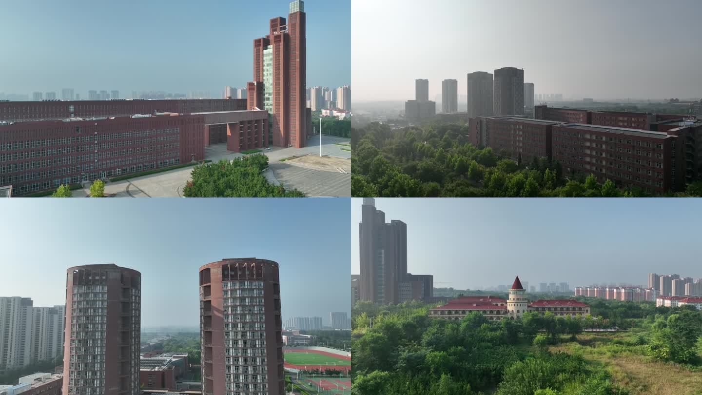 7条4K烟台高新区中国农业大学航拍素材