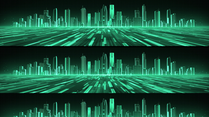 科技全息城市背景 8k