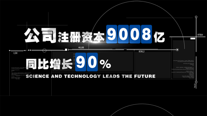 科技感文字动画AE模板