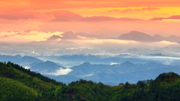 皖南 黄山 云海 日出 高山之巅