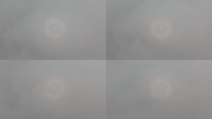 航拍大雾云雾云层阳光光晕佛光实拍原素材