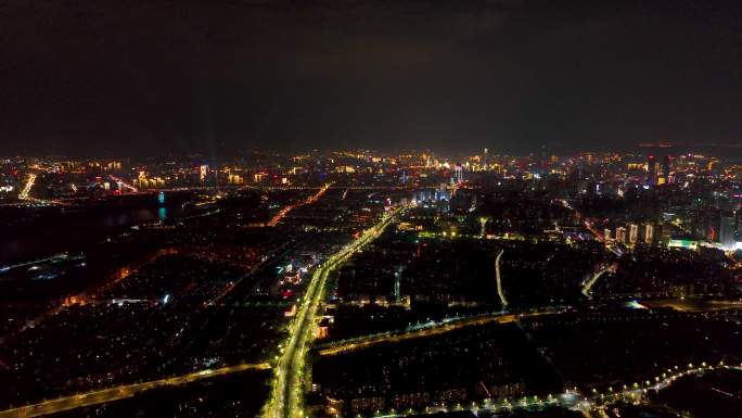 4K航拍云南昆明城市夜景5