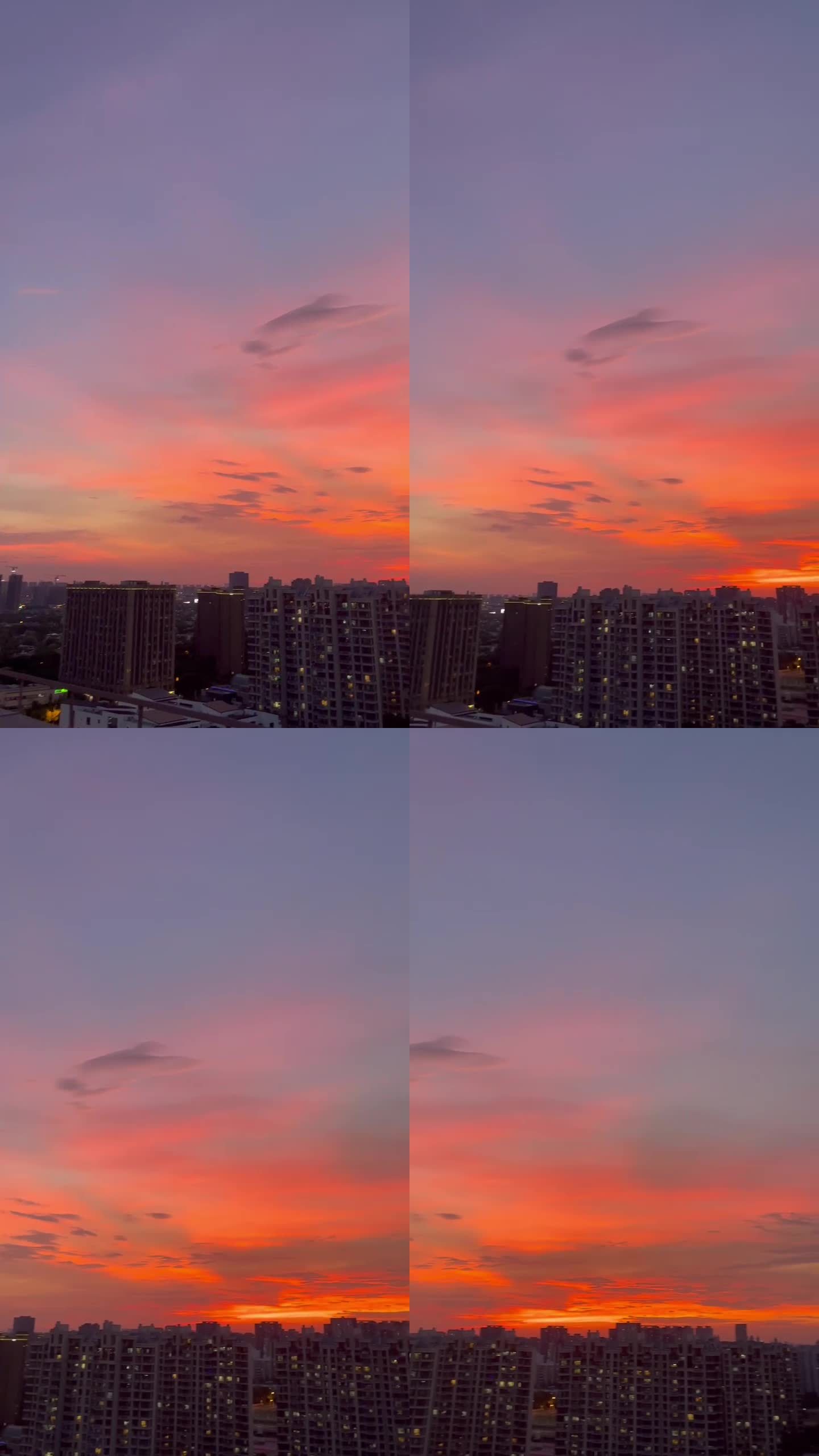 城市夕阳，未来与梦想转场