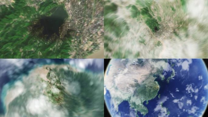 杭州西湖俯冲地球
