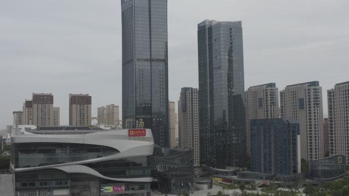 河南洛阳城市地标正大国际城市广场航拍