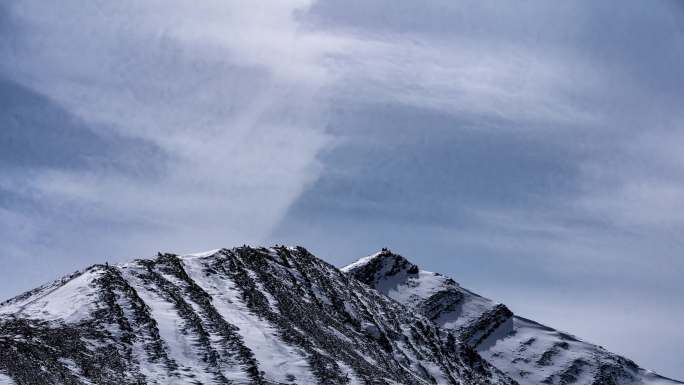 雪山折多山云雾延时