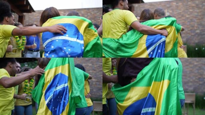 巴西体育迷在家庆祝