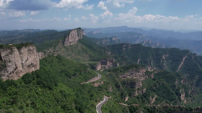 山西旅游4K航拍长治黎城板山太行风光延时