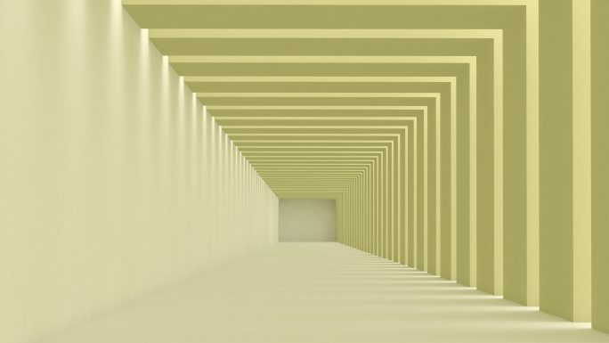 抽象光走廊三维渲染空间