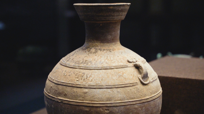 湘西里耶博物馆古风素材古陶器