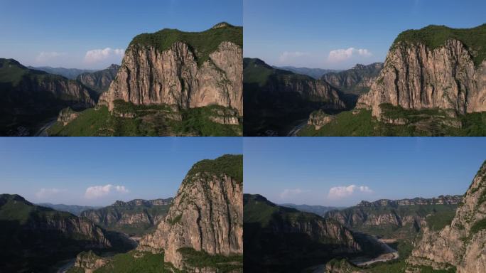 山西旅游路平顺4K航拍太行山风景