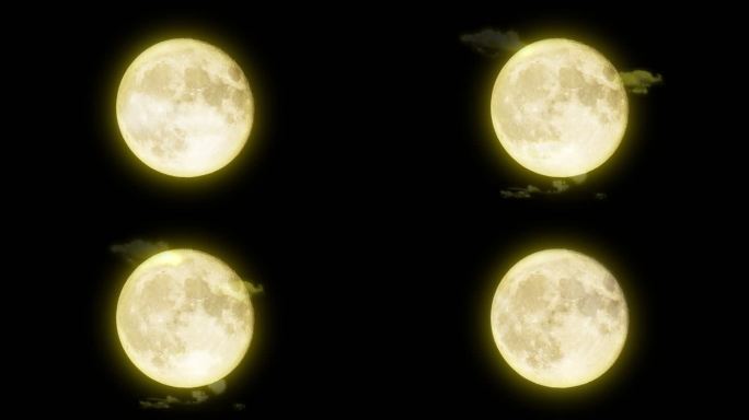 中秋月亮4K60帧合集3个镜头