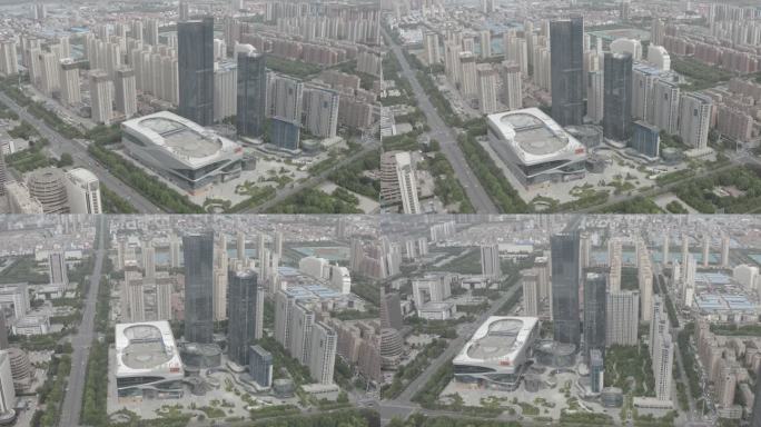 河南洛阳城市地标正大国际城市广场航拍