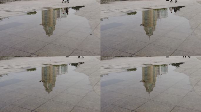 广场 地板 地面 积水