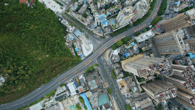 贵阳疫情空城航拍 交通管制城市封控管理