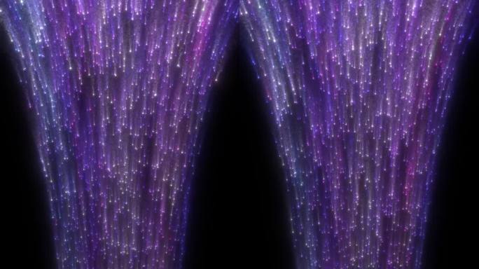 流水粒子紫光瀑布竖屏