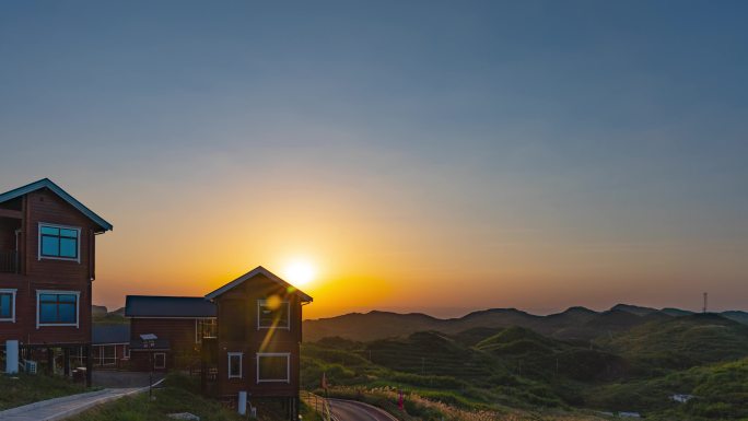 4K湘西八面山日落延时