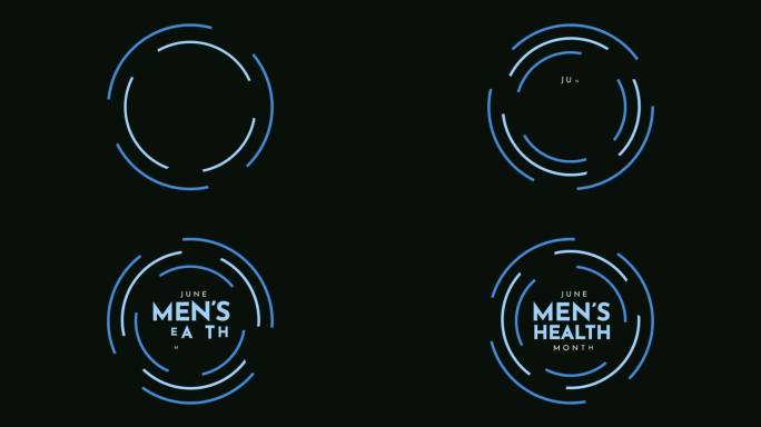男性健康月卡，背景，六月。4k动画