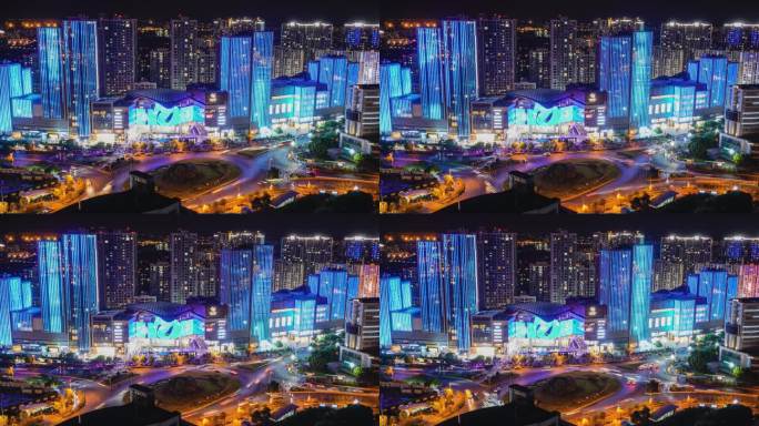8K南京六合欢乐港夜景延时摄影