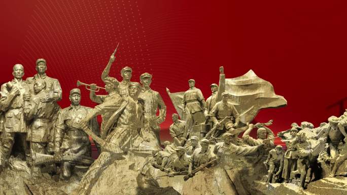 4K革命烈士雕塑舞台背景