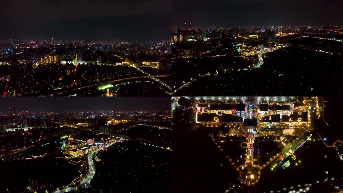 4K航拍云南昆明城市夜景3