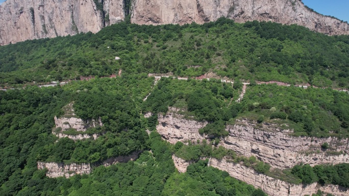 山西旅游4K航拍长治黎城太行板山风光