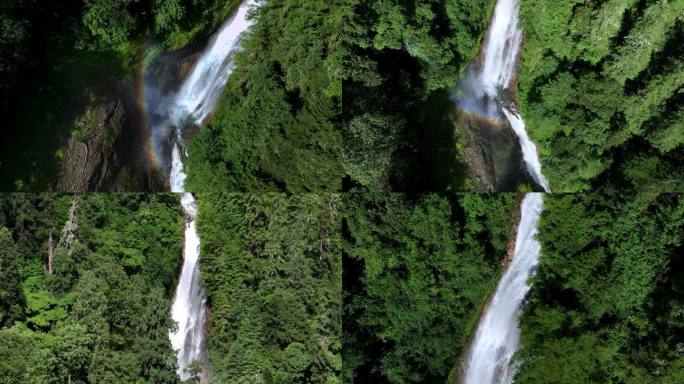 自然森林 震撼瀑布   高山流水