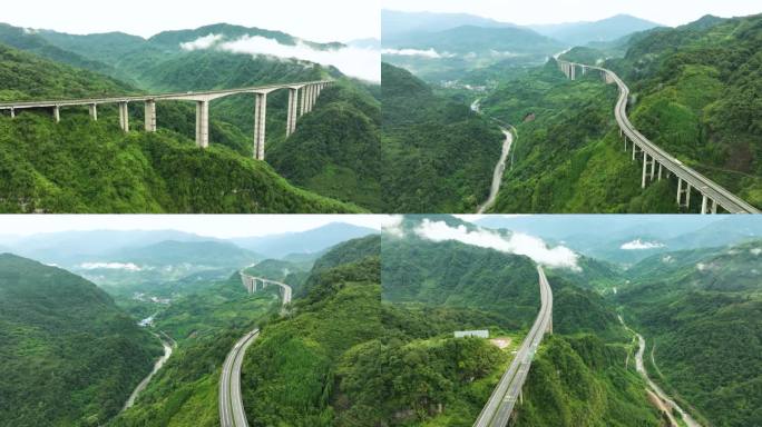 雅西高速公路荥经龙苍沟段穿越崇山峻岭