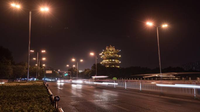 城市道路夜景延时