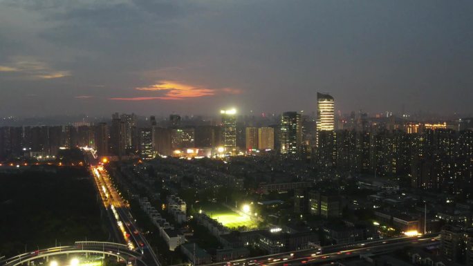 光谷大道高架夜景延时