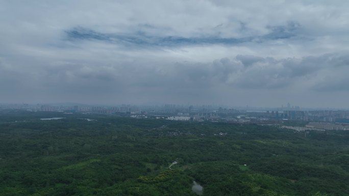 南京老山航拍城市风光4K高清