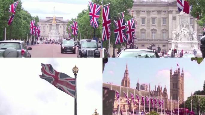 英国国旗白金汉宫