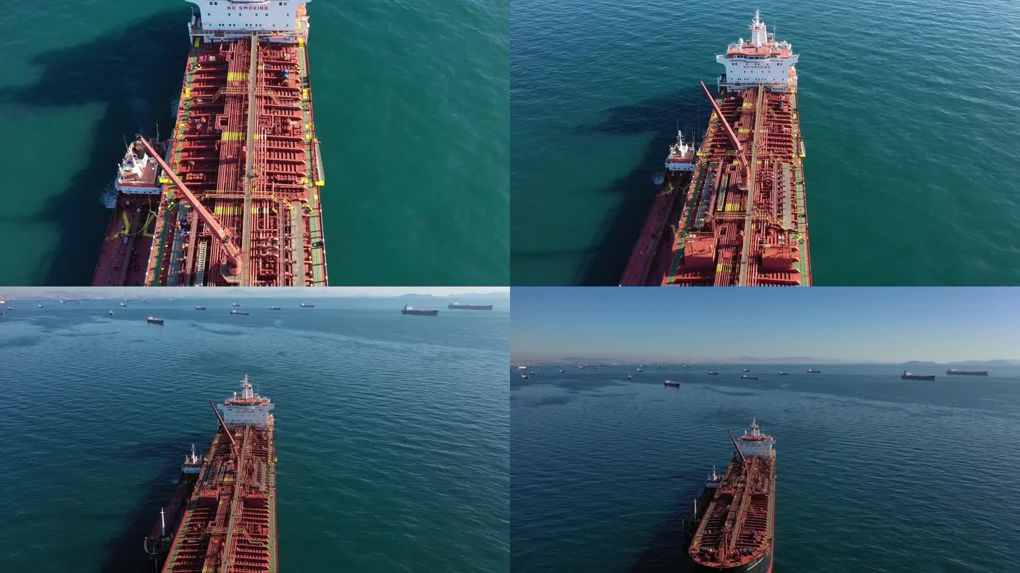海上油轮鸟瞰图 土耳其，İstanbul，船舶，原油，油轮，油轮