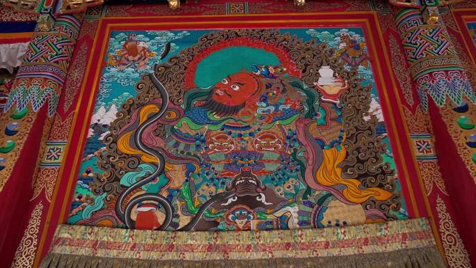 藏式寺庙的壁画
