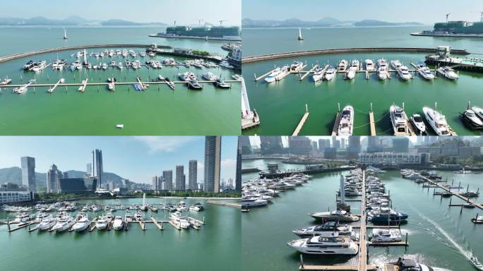 深圳市海上世界游艇会航拍视频合集