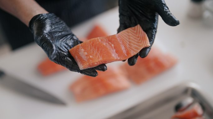 三文鱼包装三文鱼肉海产品鱼类