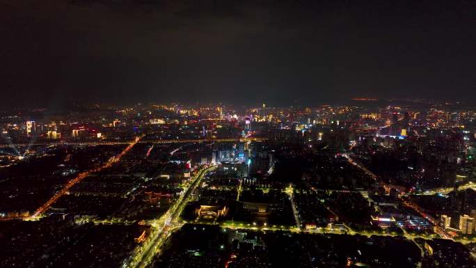 4K航拍云南昆明城市夜景7
