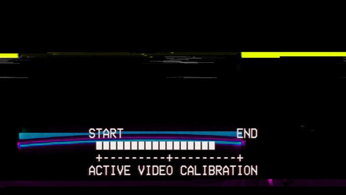 电视故障、静态噪声、失真信号问题、错误视频损坏、80年代复古风格