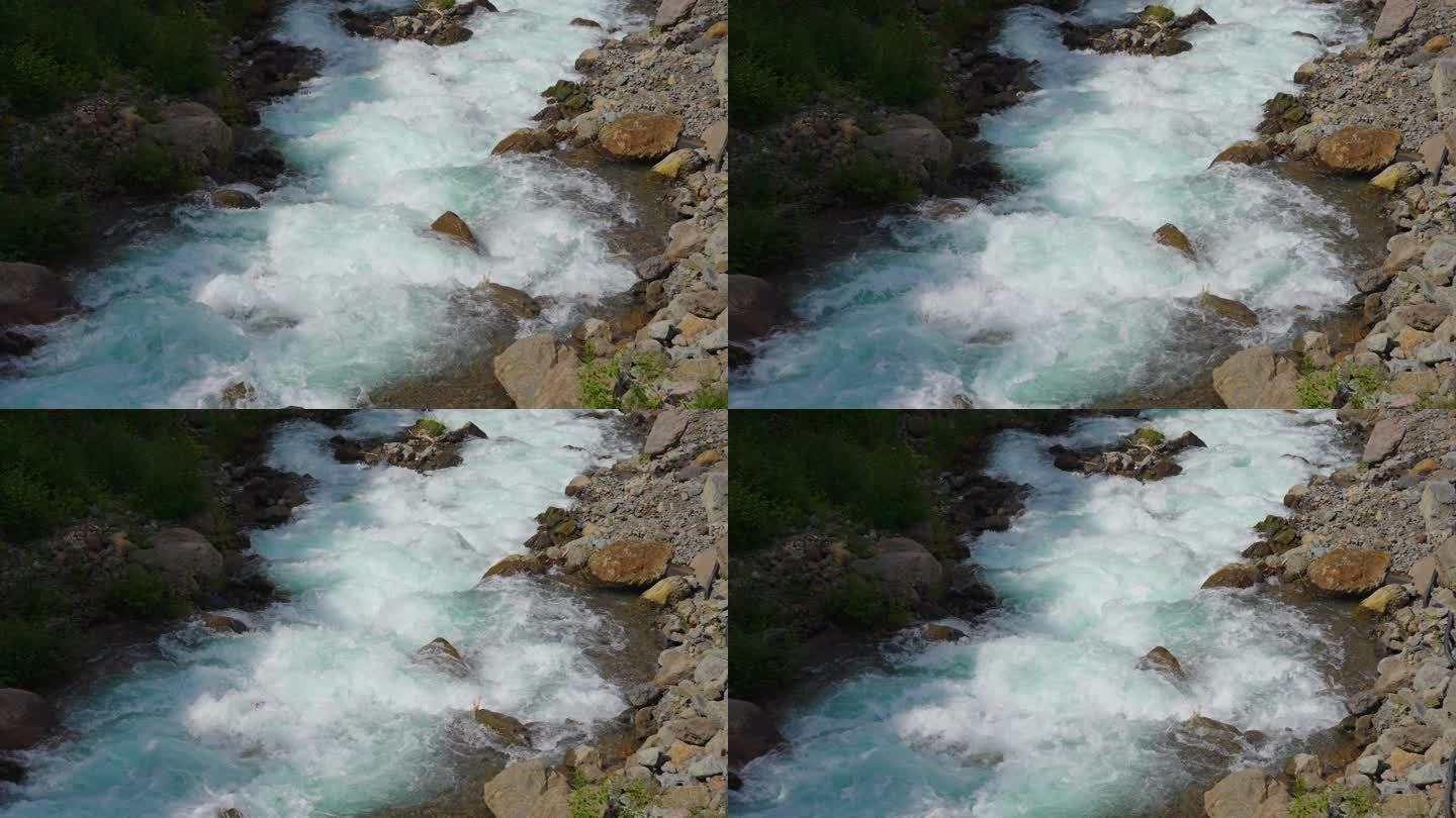 4k水流河流小溪小河流淌山泉水