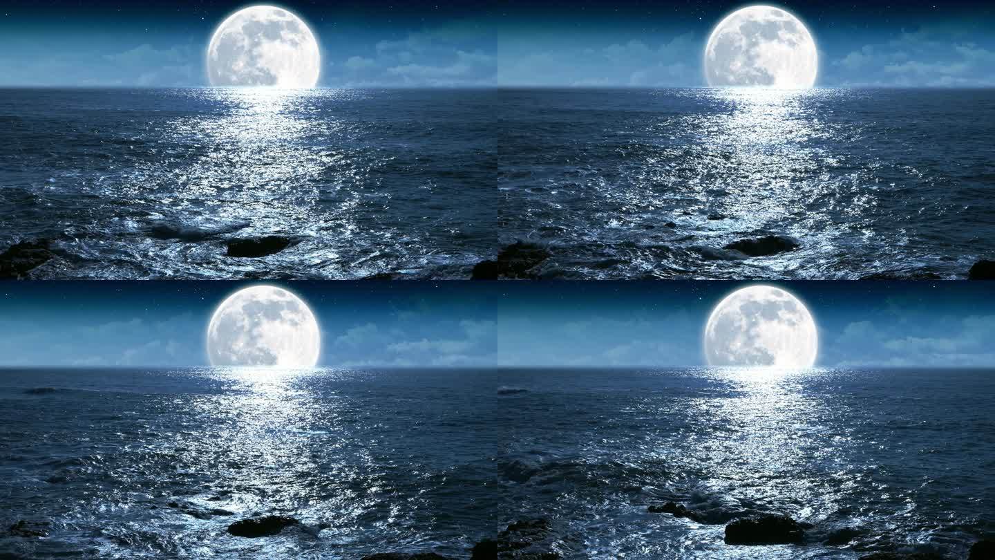 月亮 水面