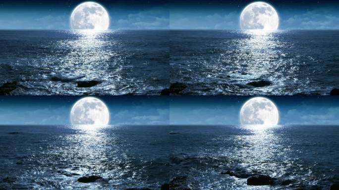月亮 水面