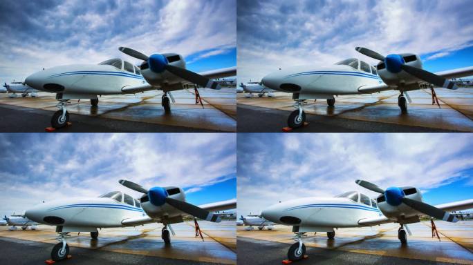 南非艾维航校的飞机延时摄影素材