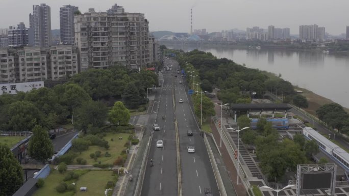 株洲沿江路航拍