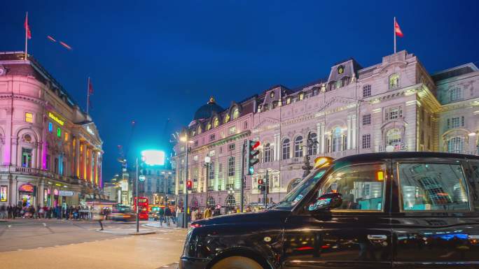 英国伦敦牛津和摄政街皮卡迪利广场（Piccadilly Circus Oxford&Regent s