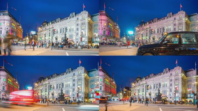 英国伦敦牛津和摄政街皮卡迪利广场（Piccadilly Circus Oxford&Regent s