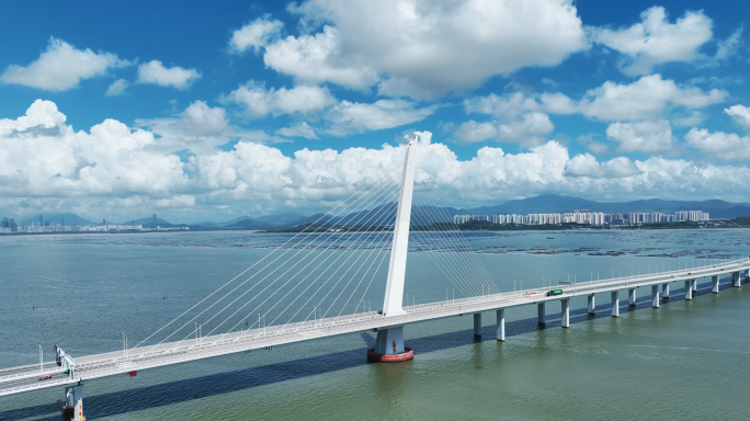 4K 一镜到底 深圳湾大桥 航拍