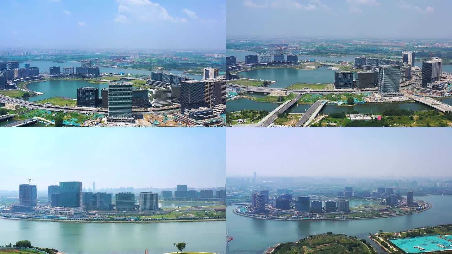 郑州金融岛4K航拍
